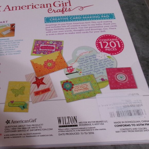 NEW American Girl Crafts-Doll Celebrations and Card Making Kit - Picture 4 of 10